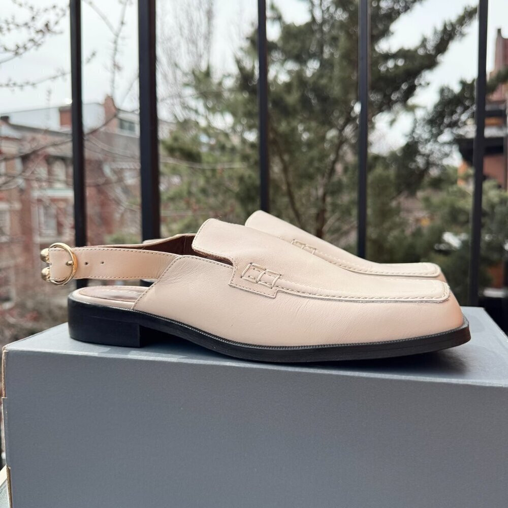 ALOHAS Abe Slingback Leather Slingback Loafers ream Gold Womens 8.5 / 39 - Picture 14 of 16